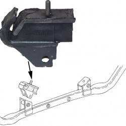 Rubber mount, engine support, rear, outer, left/right