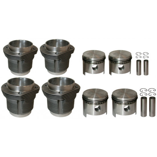 Piston and cylinder set, bore 94.0 mm, stroke 71.0 mm, upper 105 mm, lower 100 mm, MAHLE