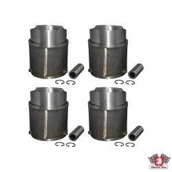 Piston and cylinder set, casted, bore 94.0 mm, stroke 69.0 mm, upper 107 mm, lower 100 mm, CLASSIC