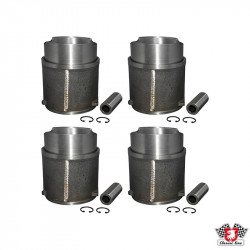 Piston and cylinder set, casted, bore 94.0 mm, stroke 76.0 mm, upper 107 mm, lower 100 mm, CLASSIC