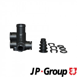 Water flange kit for cooling system. Consisting of: Water flange, 3 plugs, 3 retaining rings and 3 o-rings