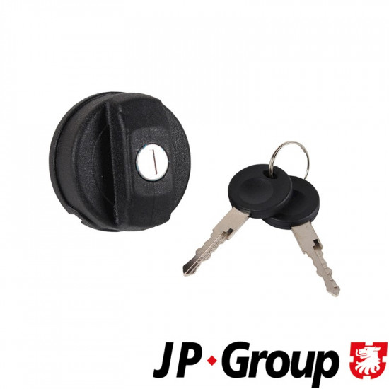 Fuel tank cap, lockable, plastic