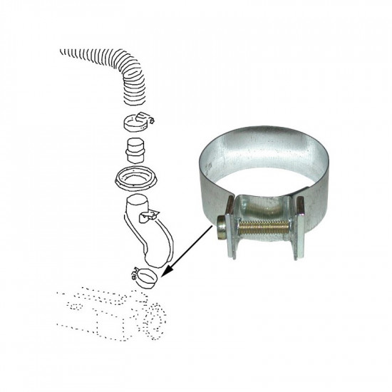 Clamp for mounting heater hose no. VW-35207, 51 mm, HJS