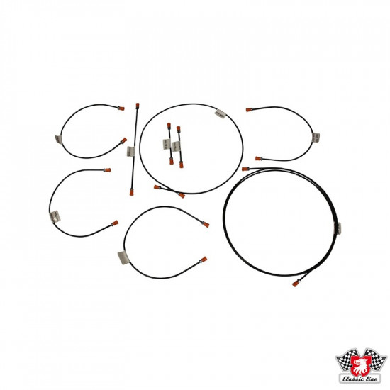 Brake line kit, 9 pcs.