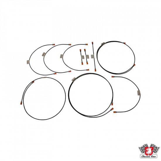 Brake line kit, 10 pcs. 08/83-07/85