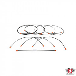 Brake line set for models without ABS but with brake servo and brake pressure regulator