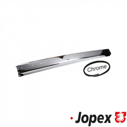 Rear bumper with holes for moulding, 2.3 mm, chrome