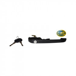 Door handle, front, outer, lockable, black, right