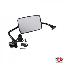 Door mirror, truck style, convex, with mounting kit, black, left