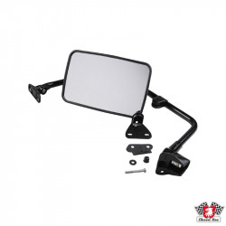 Door mirror, truck style, convex, with mounting kit, black, right