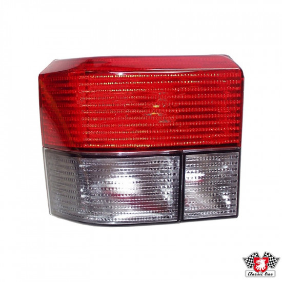 Tail light, left, black/red, with E-mark