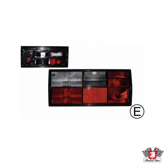 Tail light lens, red/white, for Hella socket, with E-mark, left