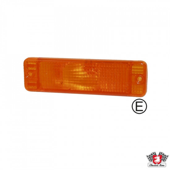 Turn signal light, front, yellow, left/right, E-marked