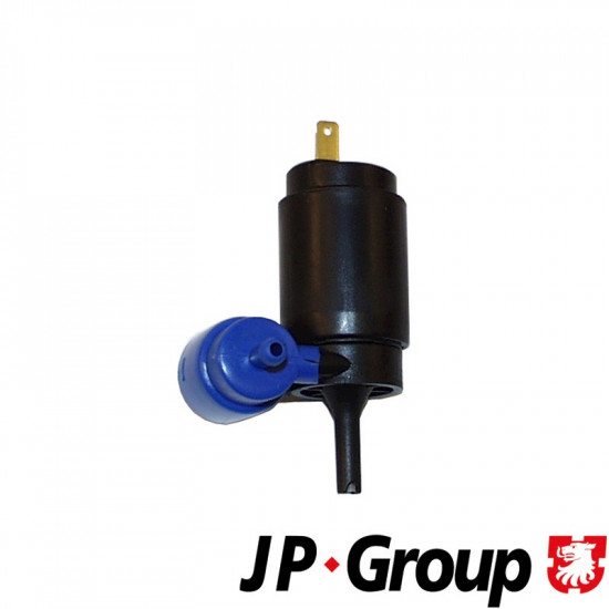 Washer pump for windshield washer, double outlet