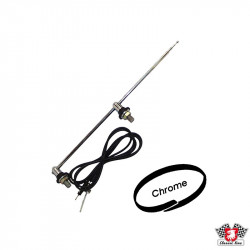 Antenna, two side mount, old style, chrome, length 1150 mm