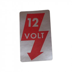 Sticker, 12 V for door pillar