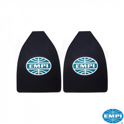 EMPI floor mats with blue & white logo, front, pair