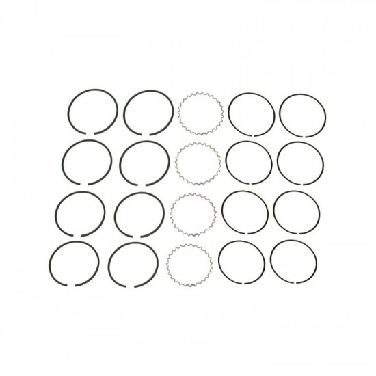 Piston ring set, 85.5 mm, 2.0x3.82,2.0x3.82, 5.0x4.04 mm, sort, MAHLE