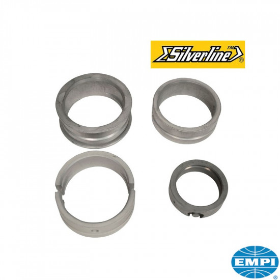 Main bearing set, +1.5mm/Std./+2.0 mm, line bored case, standard crank, oversize thrust, Silverline