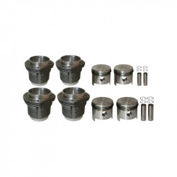 Big bore piston and cylinder set, casted, bore 90.5 mm, stroke 69.0 mm, upper 98 mm, lower 96 mm, MAHLE