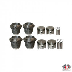Big bore piston and cylinder set, casted, bore 87.0 mm, stroke 69.0 mm, upper 94 mm, lower 90 mm, CLASSIC