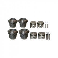 Big bore piston and cylinder set, forged, bore 90.5 mm, stroke 82.0 mm, upper 98 mm, lower 96 mm, MAHLE