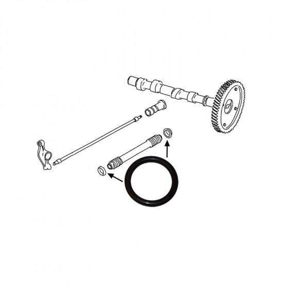 Rubber seal for push rod tube, 21.3x3.5 mm