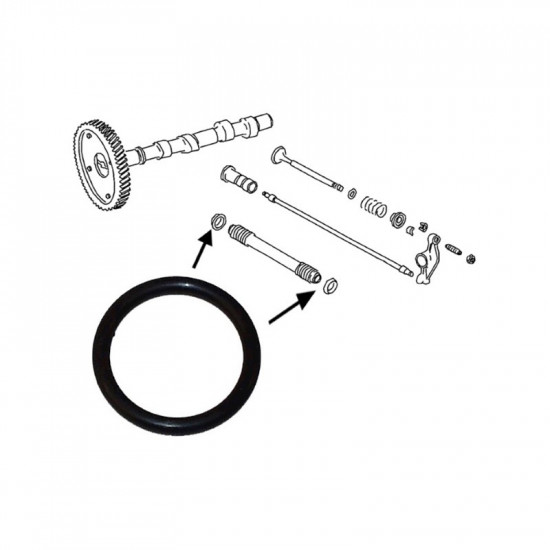 Rubber seal for push rod tube, 25.1 mm