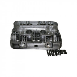 Cylinder head, new, dual port, complete with valves. Inlet valves 39.3x8 mm and exhaust valves 33x8 mm. Spark plug M14x1.25x16 mm. Cylinder Ø105 mm, AMC