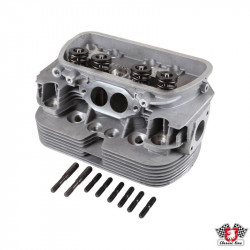 Cylinder head, "040", new, dual port, complete with stainless steel valves. Inlet valves 35.5x8 mm and exhaust valves 32x8 mm. Spark plug M14x1.25x16 mm, CLASSIC