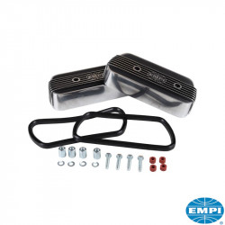 EMPI valve cover set including mounting parts and gaskets, black, 2 pieces