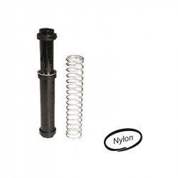 Push rod tube, adjustable, nylon, springloaded. Can be installed without removing cylinder head. 8 pcs. needed
