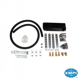 Competition oil cooler kit, 24 plates. Includes oil cooler, bypass Adapter, remote filter bracket, high-temperature hose and all fittings required for installation