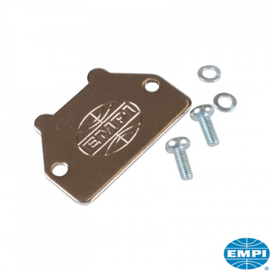 Fuel enrichment block-off plate. Used when you remove the "stock" choke assembly
from IDF carburetors. Supplied with screws and washers