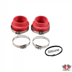 Manifold boot kit for air intake with clamps, silicone, red