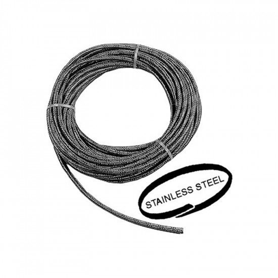 Braided stainless steel hose, 10 m, Ø 6 mm