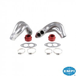 Intake manifold end set, dual port, casted, original style, with clamps and boots