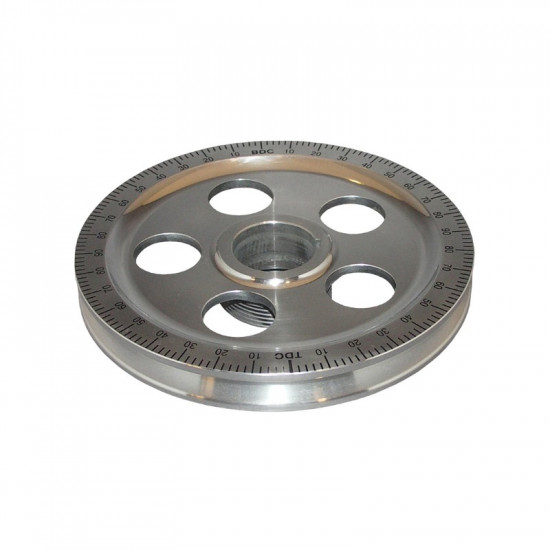 Standard size degree crankshaft pulleys with timing marks, black numbers