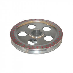 Standard size degree crankshaft pulleys with timing marks, red numbers