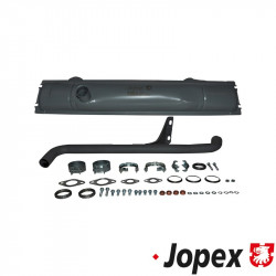 Complete exhaust kit with tail pipe and mounting kit, OE style, E-/TÜV approved
