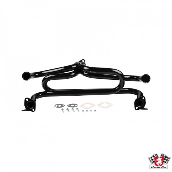 Manifold, Sport, black painted, single-double exhaust