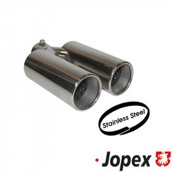 Tail pipe dual, Sport, stainless steel, Ø 42 mm inside