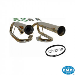 Exhaust, dune buggy, dual style, chrome