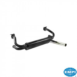 Exhaust system, GT, black with 1 chrome tip, 1 3/8" tubing