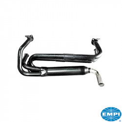 Exhaust system, Econo, black with 1 chrome tip, 1 3/8" tubing