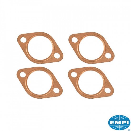 Exhaust port gasket set, copper, inner diameter 1 1/2", 4 pieces