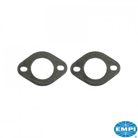 Exhaust port flange set, steel, inner diameter 1 3/8", 2 pieces