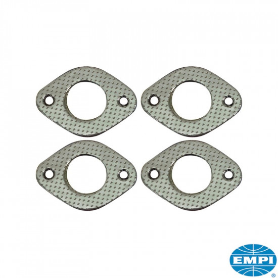 Exhaust port gasket set, steel, inner diameter 1 1/2", 4 pieces