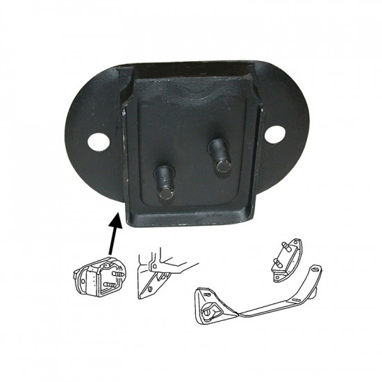 Rubber mount, gearbox, front, heavy duty