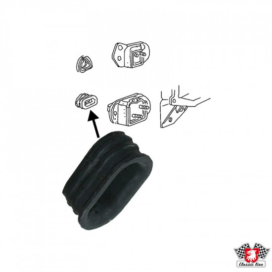 Bushing for transmission mount, rubber